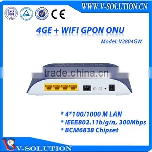 2GE+1FXS+Wifi GPON ONT 2 RJ45 + 2 Telephone RJ11 Port Gigabit Passive Optical Network ONU Device thumbnail-1
