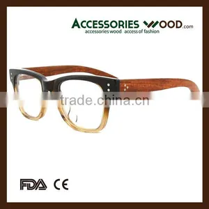 PC Frame Wooden Leg Optical Reading Glasses High Quality RX Glasses Wooden Clear Glasses thumbnail-2