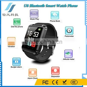 U8 Bluetooth Smart Watch Phone 3G Wifi for Samsung for IPhone for HTC Android IOS Black thumbnail-1