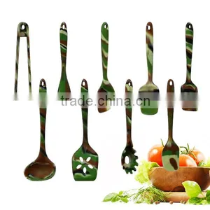 Silicone Cooking Utensil Set With Camouflage Color Of Kitchen Tools thumbnail-1