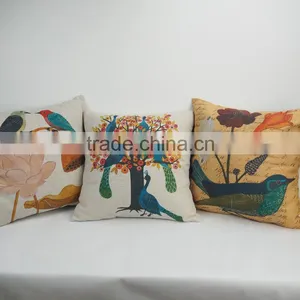 Custom Bird Design Digital Print Wholesale Pillow Case With Plain Style thumbnail-2