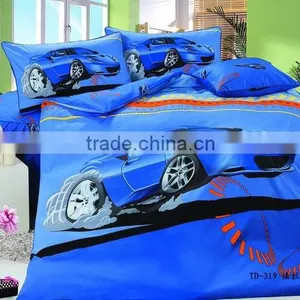 Kids Cartoon Bedding Set, Car Printing Duvet Cover thumbnail-1