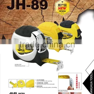 New Abs JH-89 Twice Rubber Injection Steel Measure Tape With Chrome Plated Case/5m Measuring Tapes thumbnail-3