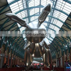Giant Helium Silver Inflatable Rabbit for Advertising Decoration thumbnail-1