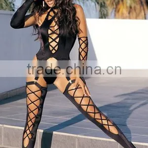 Zentai Late Catsuit Black Sey Late Adult Open Hip Sleeveless Catsuits For Women Sey Late High Neck Catsuits For Bdsm Wet lo thumbnail-1