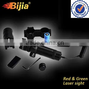 BIJIA 2 Mounts Switch Tactical Power 532nm Green Dot Adjustable Laser Sight Scope w/ thumbnail-1