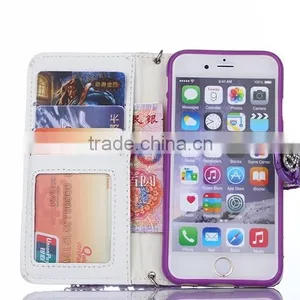 Luxury Charm Leather Handbag Wallet Purse Cover Case for Iphone6s thumbnail-4