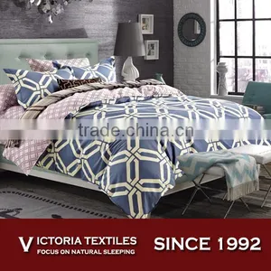 Brand New Yellow Honeycomb Printed Quilt Duvet Cover Navy Bedding Bed Set With Brown Diamond Sheets Set thumbnail-1