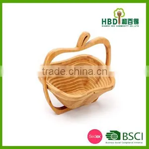 Bamboo Foldable Basket , Bamboo Fruit Basket thumbnail-2