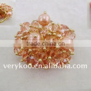 Elegant Fashion Champagne Crystal Finger Ring thumbnail-1
