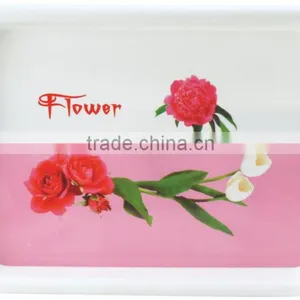 Large White Rectangle Plastic Plate thumbnail-1