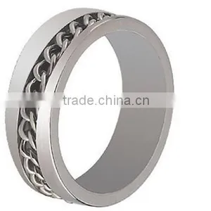 2016 Chain High Polished Classic Stainless Steel Ring Band for Men thumbnail-6