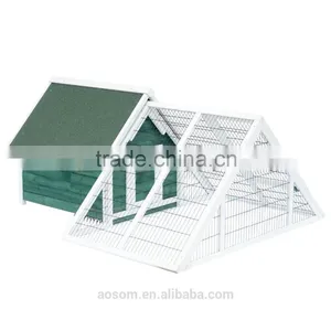 Pawhut Chicken Rabbit Cage Coop Deluxe Large Nesting Box Run Outdoor thumbnail-2