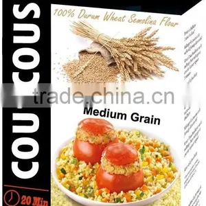 Couscous Medium Grain. 100% Durum Wheat Semolina Flour. High Quality Couscous. Bag 1Kg. Healthy Mediterranean Couscous thumbnail-1