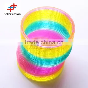 No.1 Yiwu Exporting Commission Agent Wanted Good Quality Plastic Rainbow Slinky Spring Toy thumbnail-1