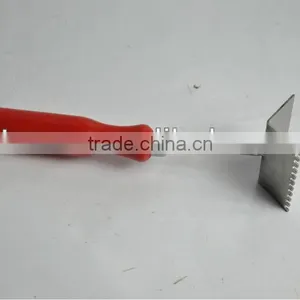 NEW TYPE! Red Wood Handle Stainless Steel Queen Excluder Cleaner thumbnail-1