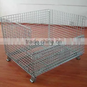 800x900x1200mm Foldable Galvanized Iron Basket Pallet Mesh thumbnail-1