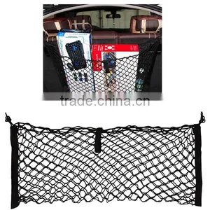 Black Mesh Net Hammock Cargo Storage Mesh Storage Net Trunk Cargo Organizer Cargo Net thumbnail-1