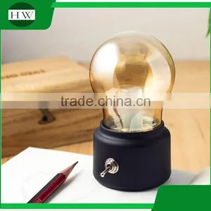 Children Plastic Antique Mini Bulb Shape Usb Charge Led Night Lamp Light thumbnail-1
