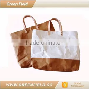 Washable Kraft Paper Tote Bag Shopping Bag 2017 thumbnail-1