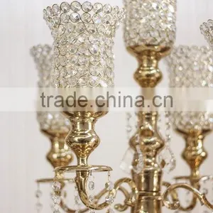 Hot Sale! 5 Heads Glass Crystal Votive Candle Holder & Candelabra for Tealights and Taper Candles thumbnail-2