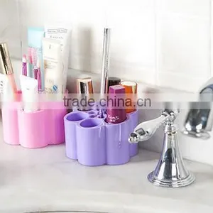 Cy269 Plastic Plum Blossom Shaped Dressing Table Cosmetic Storage Box Candy Color Desktop Separating Arrangement Box thumbnail-4