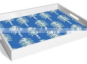 High Quality Best Selling Acrylic Lacquered Serving Rectangle Tray From Vietnam thumbnail-1
