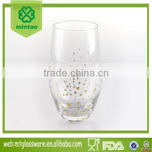 2017 HOT SELLING Star or Dot Decal Stemless Wine Glass Cup for Drinking thumbnail-1