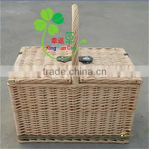 Hand-made Crafts Willow Storage Baskets With Handle&Lid thumbnail-1