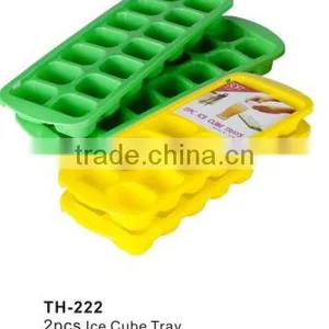 Promtional 2pcs Plastic Ice Cube Tray TH-222 thumbnail-1