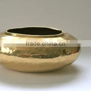 Brass Antique Hammerred Planters Pots for Home Decor thumbnail-1