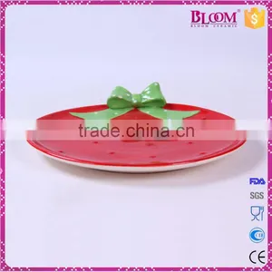 Ceramic Hand Painted Decoration Christmas Round Plate thumbnail-2