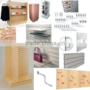 MDF Slatwall Display Stand, Metal Slat Accessories ,mteal Slatwall Bracket thumbnail-1