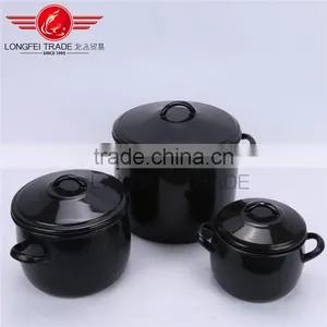 High Quality Double Handle Enamel / Porcelain Stockpot / Deep Soup Pot thumbnail-1