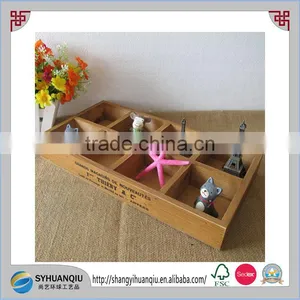Tableware Brown Wooden Table Tray and Distressde Wood Box CN thumbnail-1