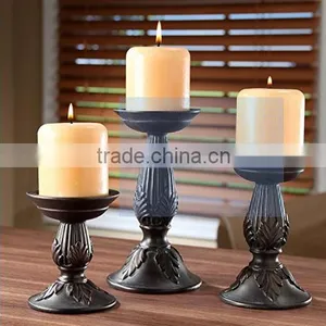 Old Fashion Resin Pillar Candle Holders thumbnail-1