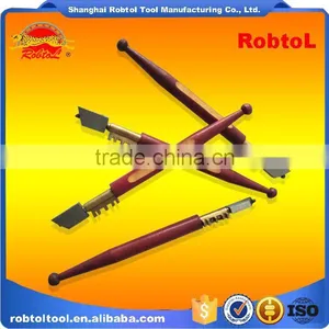 Diamond Glass Cutter Wood Handle Carbide Wheel thumbnail-2