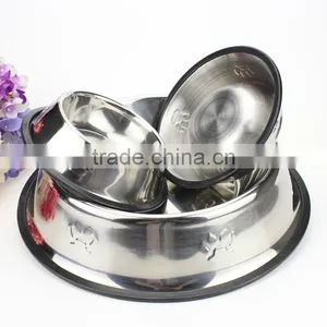 Food Feeder Dish Serving Bowl Water Container Rubber Base Cat Dog Pet Bowl thumbnail-3