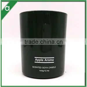 Green Tea Scented Soy Wax Candle in Coloful Glass Jar With Private Logo thumbnail-1