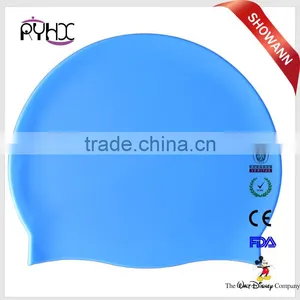 Customized Logo 100% Silicone Swimming Cap With Adult and Kid Size thumbnail-3