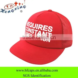2013 Summer Printing Snap Back Closure Flat Brim Foam Mesh 5 Panel Trucker Cap thumbnail-1