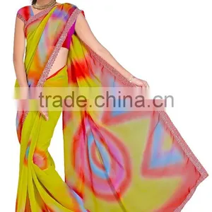 Printed Spray Designer Saree in Chiffon Fabric thumbnail-2