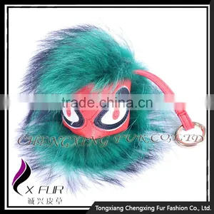 CX-R-48D Long Hair Fashion Cheap Genuine Raccoon Fur Keyring thumbnail-3