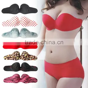 Sexy Open Photo Strapless Adhesive Transparent Cuup Bra Sets thumbnail-5