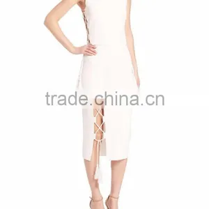 Wholesale Fitness Apparel For Women Wear Plain Dyed Floral Midi Pencil One Pace Package Buttock Solid Knit Skirt thumbnail-2