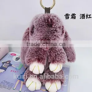 New Design Rabbit Faux Fur Doll Hare Bunny Keychain Holder Keyring Women Bag Pendant Giftt15cm and 19cm Fmq-45 thumbnail-5