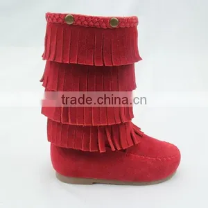 Wholesale Toddler Girls Italian Leather Moccasins Shoes Boot thumbnail-1