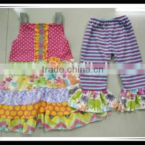 Baby Girl Boutique Colors Ruffle Pants Clothing Set Summer Girl Easter Color Eggs Pattern Clothes Girl Fashion Ruffles Outfits thumbnail-3