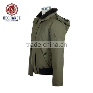 Mens Winter Jacket With Polyester Cotton Padding Stand Collar Padded Jacket thumbnail-3