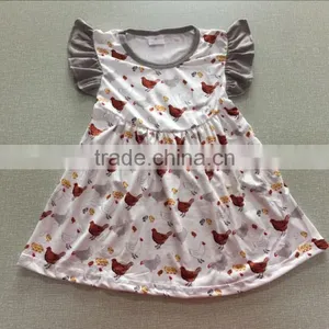 2017 Baby Girls Chicken Smock Dress, Children Wholesale Smocked Dresses Baby Girls Chicken Smock Dress, thumbnail-1